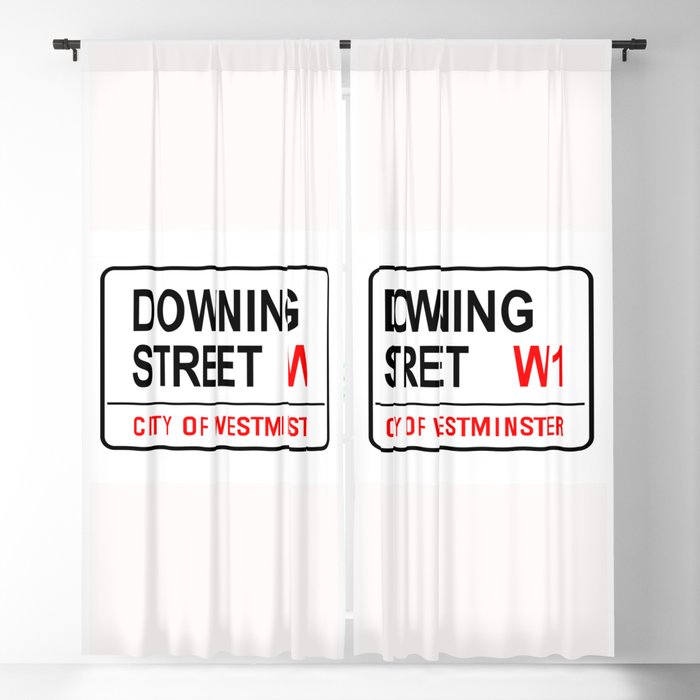 Downing Street Sign Blackout Curtain