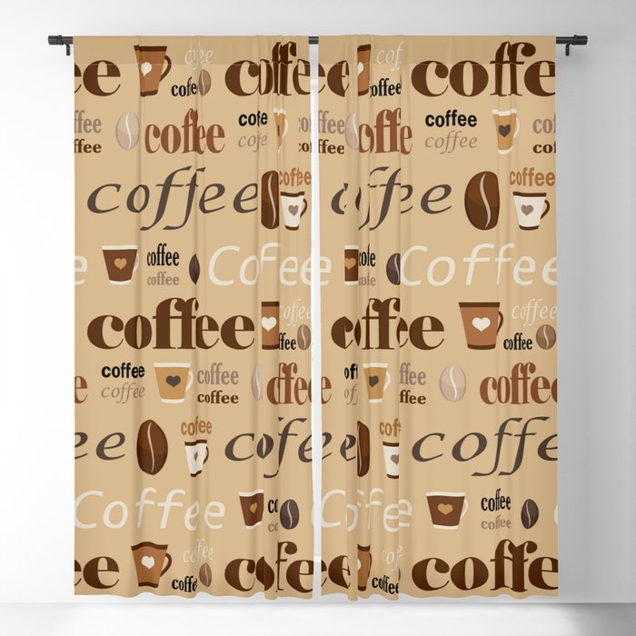 Pattern for Caffeine Coffee Lover Blackout Curtain