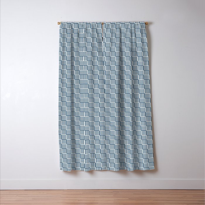 Blue And Off White Grid Stripes Tessellation Pattern Matches