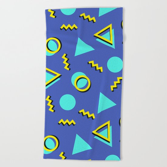Memphis pattern 63 Beach Towel