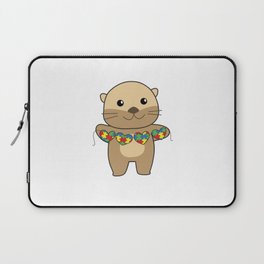 Autism Awareness Month Puzzle Heart Otter Laptop Sleeve