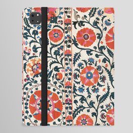Shakhrisyabz Suzani  Uzbekistan Antique Floral Embroidery Print iPad Folio Case