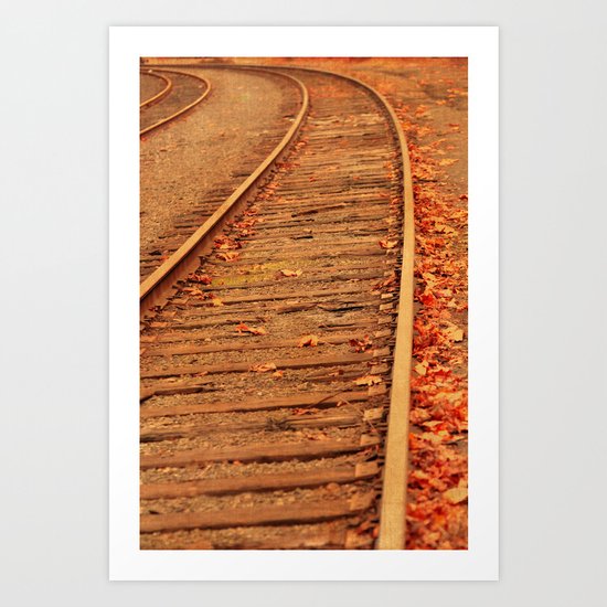 AUTUMN RAILS Art Print