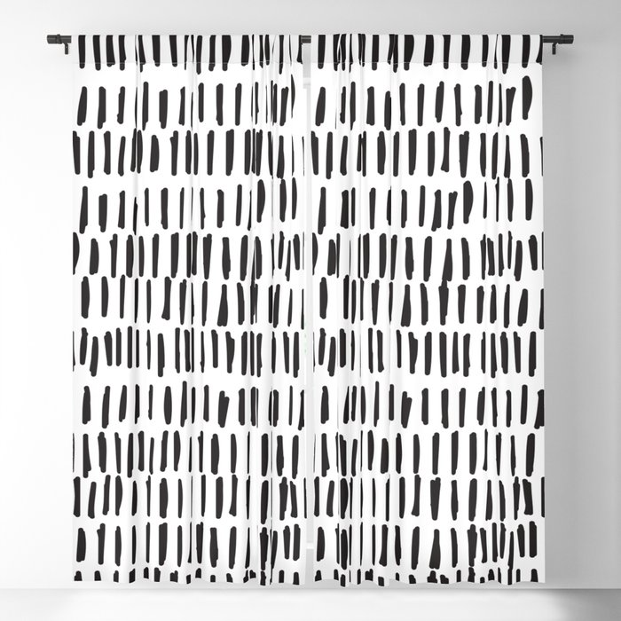 Black & White Lines  Blackout Curtain