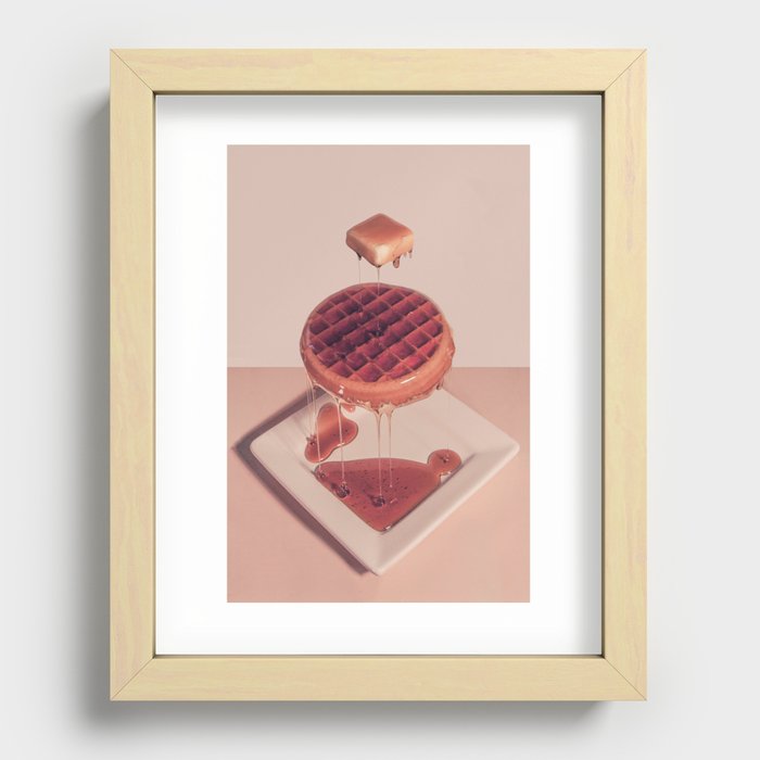 WAFFLE BUTTER AND SYRUP Recessed Framed Print