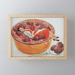 Meatball Life Framed Mini Art Print