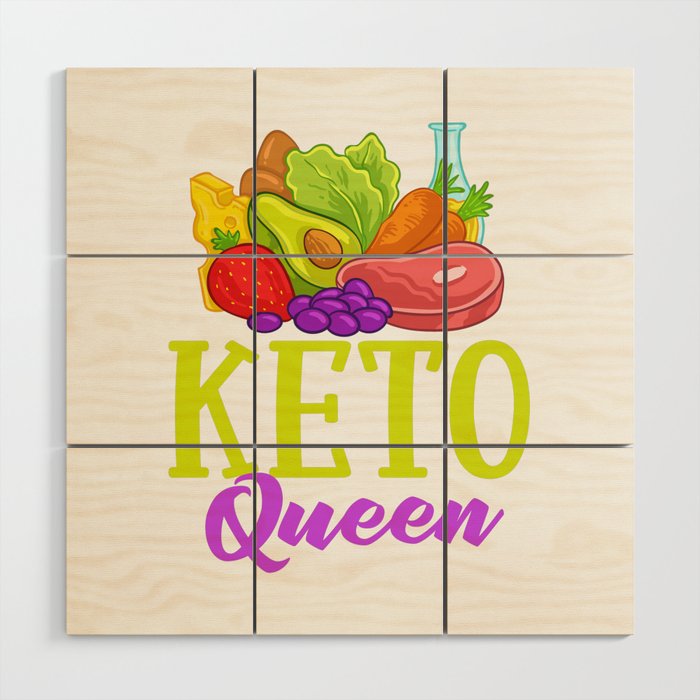 Keto Diet Ketogenic Recipes Snack Bread Wood Wall Art