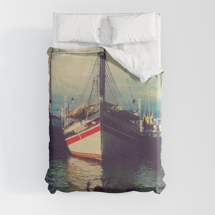 Boat and childrens Duvet Cover