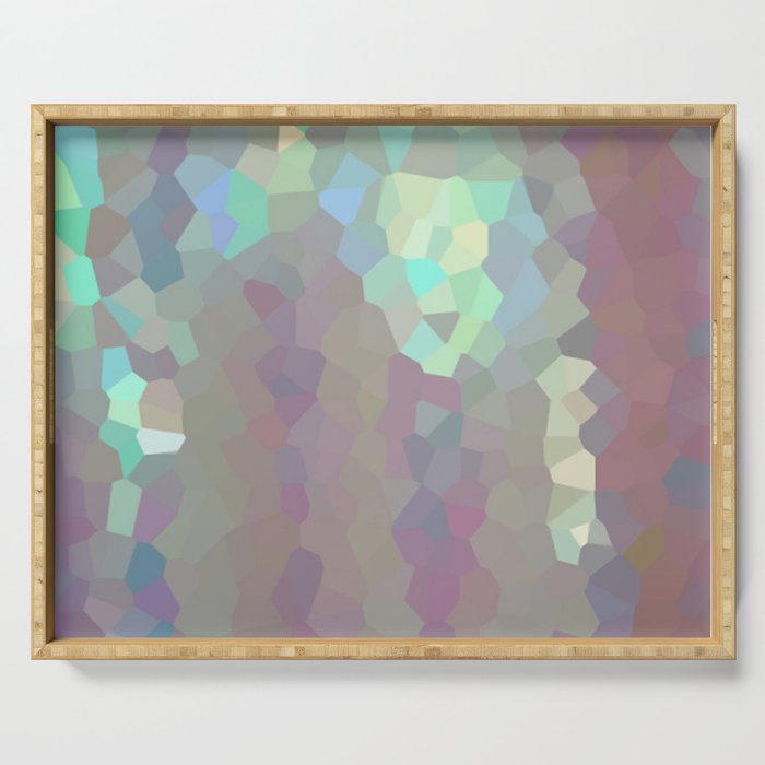 Iridescent Crystal Pattern Serving Tray