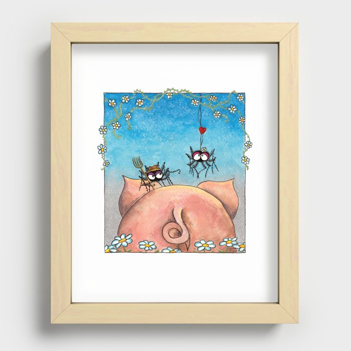 Spiderfarmer is looking for a wife Recessed Framed Print