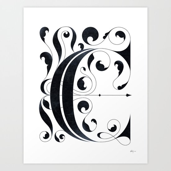 Drop cap "C" Art Print