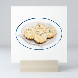 Dim Sum | Pan Fried Dumplings | 生煎包 Mini Art Print