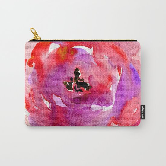 red pink flower Carry-All Pouch
