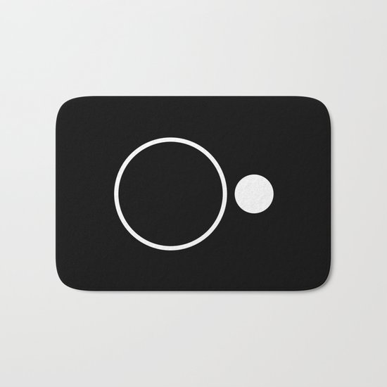 Emptiness - Black and White Minimalism Bath Mat