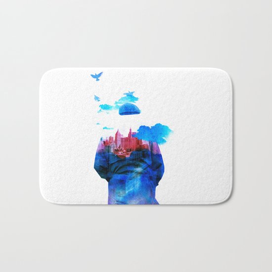 Get Away From Town (color version) Bath Mat