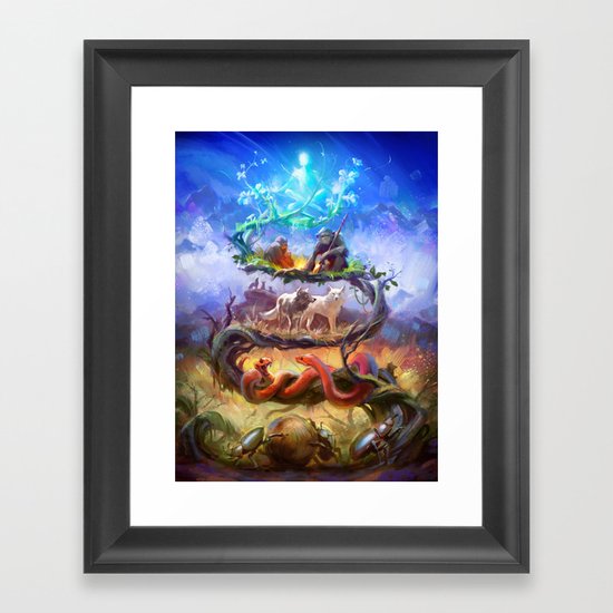 The Karmic Ladder, by Lane Brown Framed Art Print