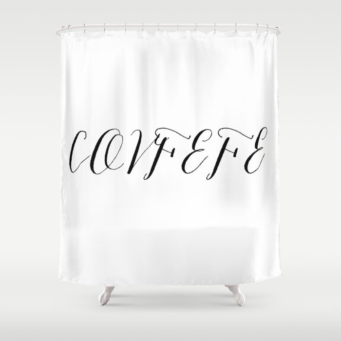 Covfefe in elegant bombshell font Shower Curtain