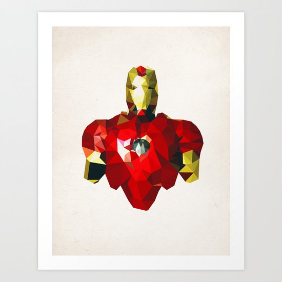 Polygon Heroes - Iron Man Art Print