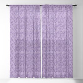 Paisley - Purple-Lavender-Cerise Sheer Curtain