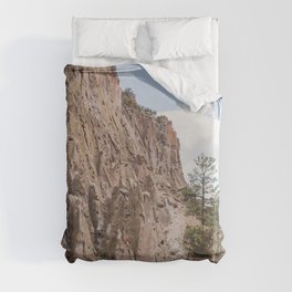 The Cliffs of Bandelier - New Mexico Photography Duvet Cover
