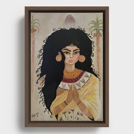 Ancient Egyptian  female musician  Framed Canvas