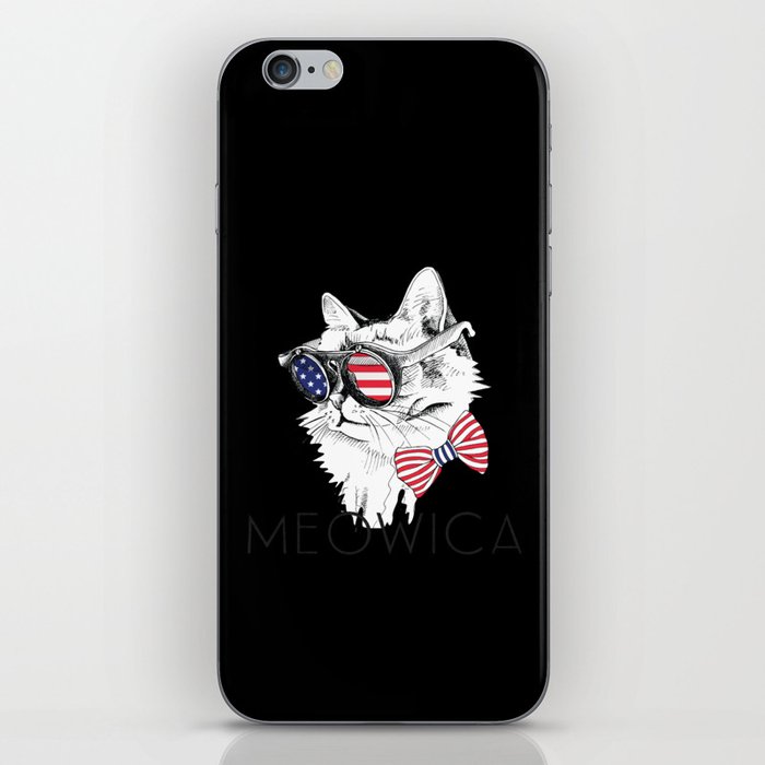 Meowica Cool American Cat iPhone Skin