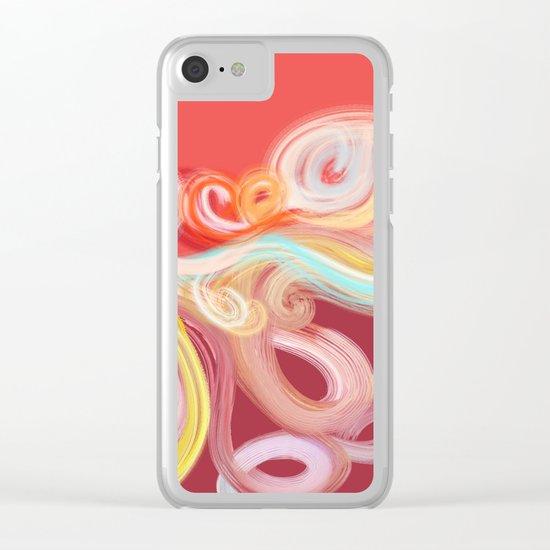 vibrant sea Clear iPhone Case