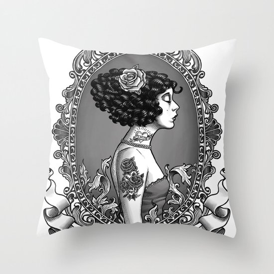 Menina Roza Throw Pillow
