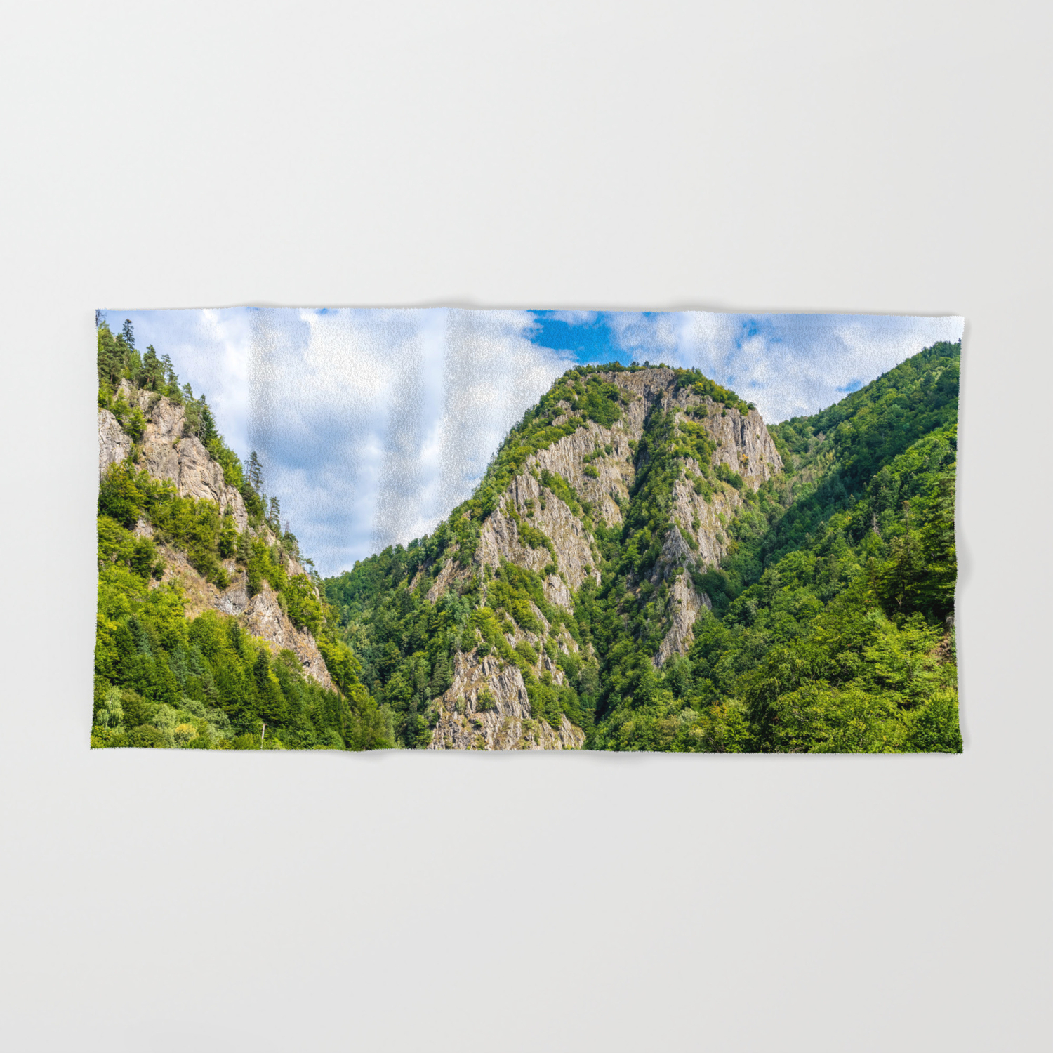Carpathian Mountains View On Transfagarasan Road In Romania Summer Landscape Transylvania Mountain Hand Bath Towel