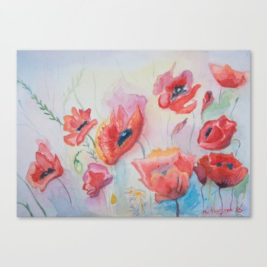 field of poppies Canvas Print