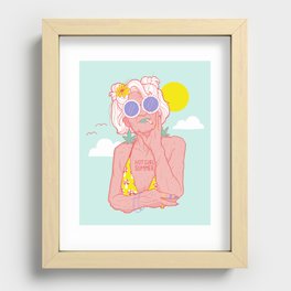 Hot Girl Summer Recessed Framed Print