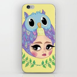 Owl girl iPhone Skin