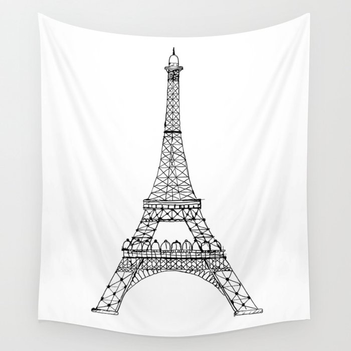 Eiffel Tower Wall Tapestry