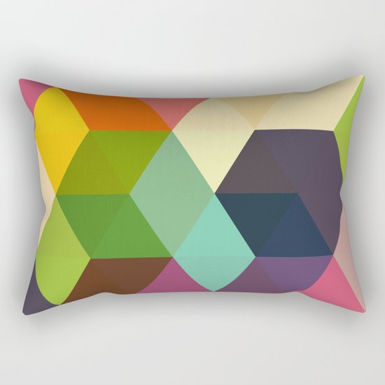 Retro Hexagonzo Rectangular Pillow