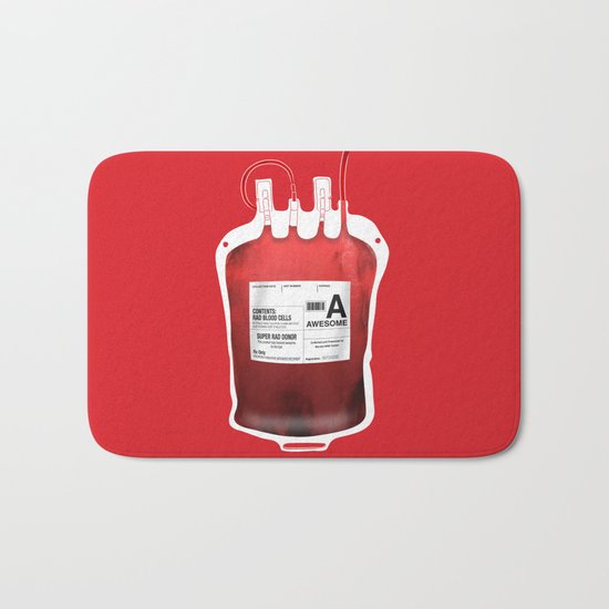 My Blood Type is A, for Awesome! *Classic* Bath Mat
