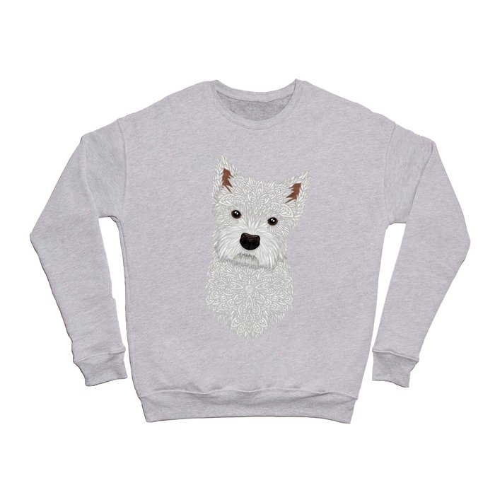 Cute West Highland Terrier Portrait Crewneck Sweatshirt