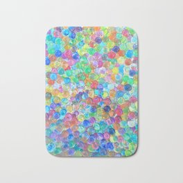 Colorful Rainbow Bubble Bead Texture  Bath Mat