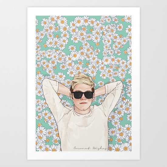 Niall daisies field Art Print