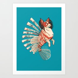 Sea Pups - Papil-lion fish Art Print