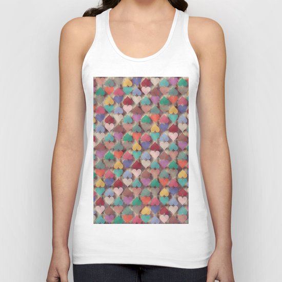Colorful Love Pattern XI Unisex Tank Top