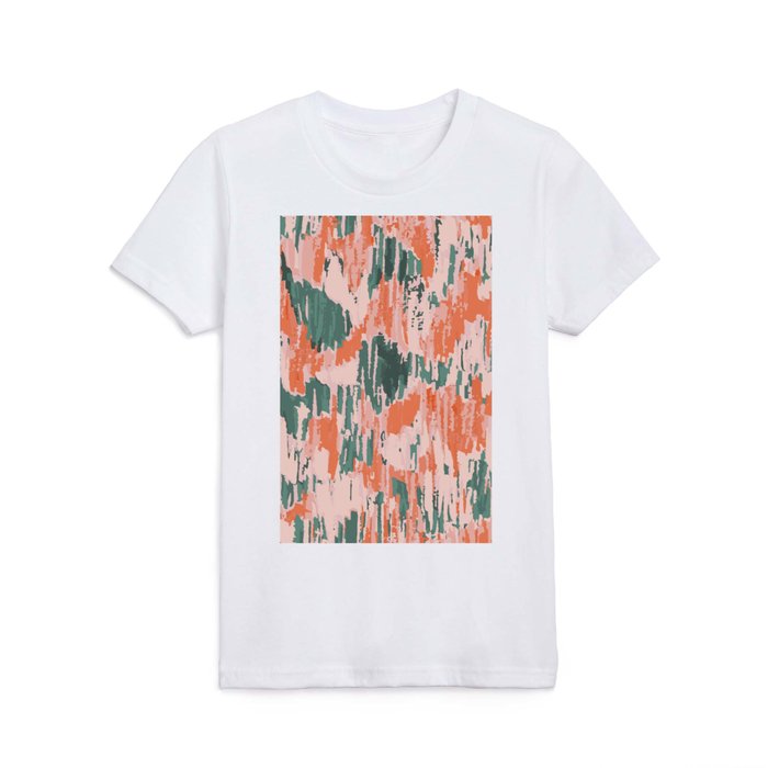 Green, peach and orange spots Kids T Shirt