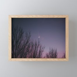 purple sky Framed Mini Art Print