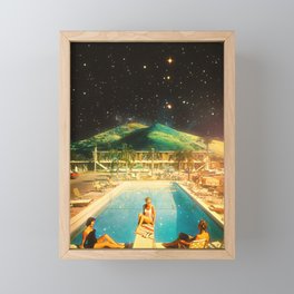 Galactic Pool Party Framed Mini Art Print