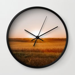 Iowa Sunset Wall Clock