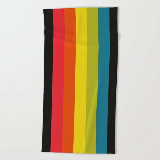 Retro Camera Color Palette Beach Towel