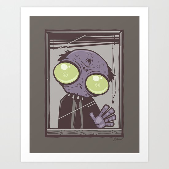 Office Zombie Art Print