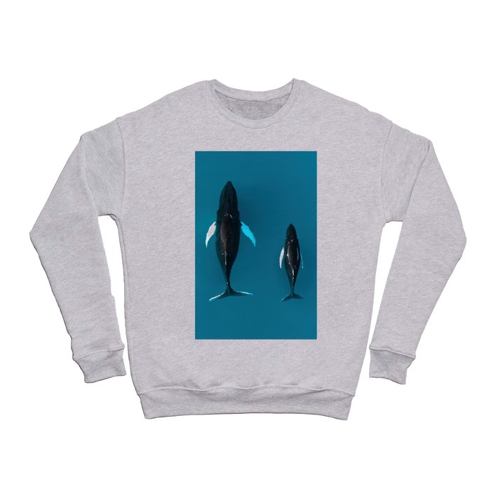 Humpback Whales Mother and Child  Crewneck Sweatshirt
