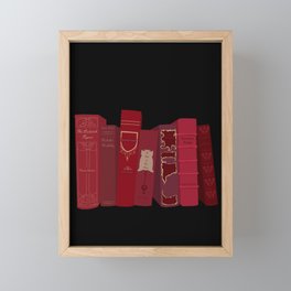The Novels of Charles Dickens - Red Framed Mini Art Print