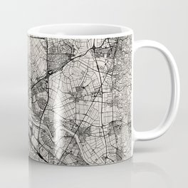Mannheim, Germany - Black and White City Map Mug