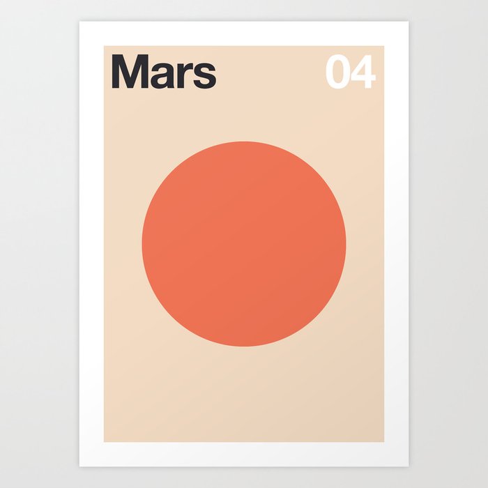 Mars 04 - Minimal Planets Art Print